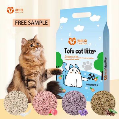 Buy Lavender Flushable Tofu Cat Litter OEM ODM Clumping Clean Bulk online manufacture