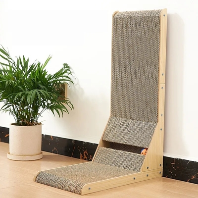 Buy High Density Cat Scratch Board L Shaped Large Cat Scratcher Cardboard online manufacture