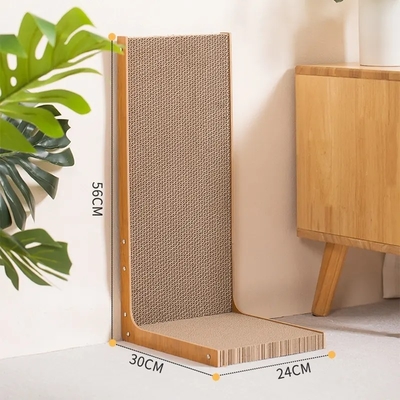 Buy Detachable Cardboard Scratch Pad L Shape Cat Scratcher Sustainable online manufacture