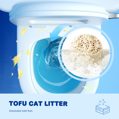 6L Tofu Based Cat Litter 3 Second Water Absorption Directly Flush Toilet