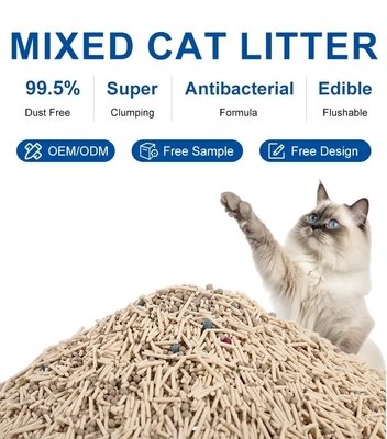 Original Mixed Cat Litter OEM ODM Bentonite And Tofu Cat Sand Litter Low Dust
