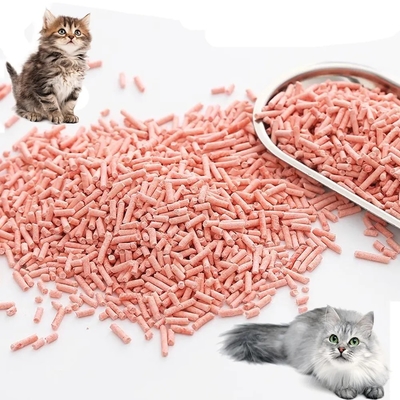 Red Tofu Litter Sand Dust Free Tofu Cat Litter Flushable Customized