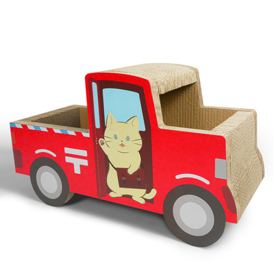 Red Car Shaped Cat Scratcher Nest Wear Resistant Cardboard Cat Scratcher Car