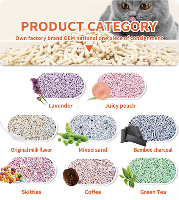 Long Lasting 3-15mm Length Tofu Clumping Litter Made With Natural And Safe Ingredients